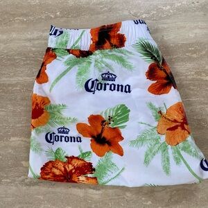 Corona Swimming Trunks Shorts Sz Large Meshed Floral Lined